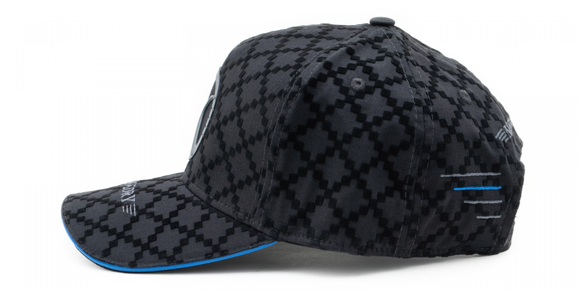 Baseballcap full flock Black / Blue | Mansory