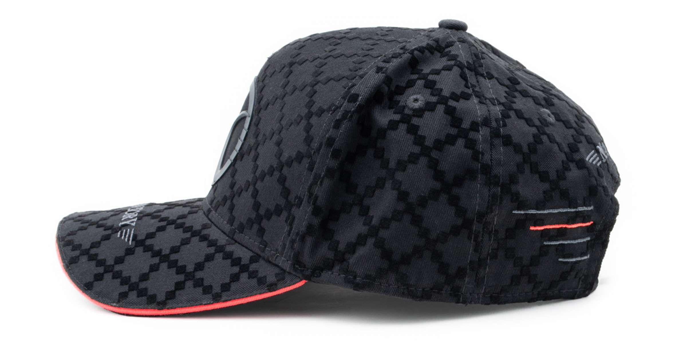 Baseballcap full flock Black / Red | Mansory